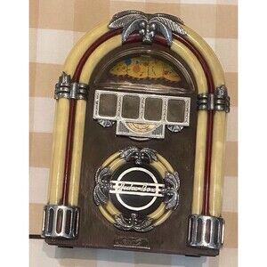 Juke Box Lighted Tabletop Jukebox AM/FM Radio Retro Style READ DESCRIPTION